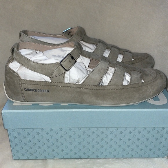 NWT Candice Cooper Rock T-Bar Velvet Suede Slate - Picture 12 of 16